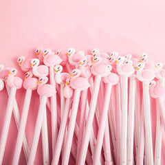 Pink Flamingo Gel Pen 3Pcs