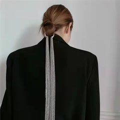 Long Chain Tassel Hairwear Barrette Party Gifts Bling Hair Clips