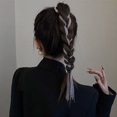 Long Chain Tassel Hairwear Barrette Party Gifts Bling Hair Clips