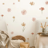 Pastel Flowers Wall Decal Set