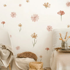 Pastel Flowers Wall Decal Set
