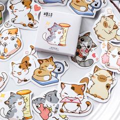 3Pcs Kawaii Little Chibi Cat Stickers