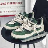 Neon Thick Lace Striped Color Sneakers