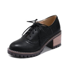 Brock Retro Preppy Round Toe Women's Shoes