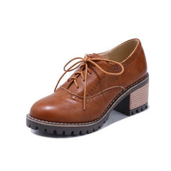 Brock Retro Preppy Round Toe Women's Shoes