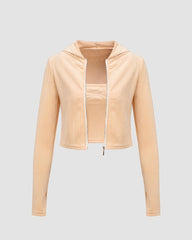 Observatory Ribbed Velvet Zip Hoodie and Tank Top