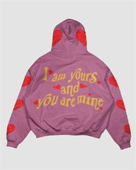 Love fingerprint Print Hoodie