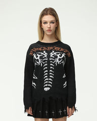 Caged Wings Distressed Oversized Jumper