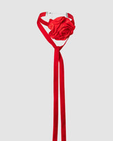 Rosebud Wrap Silk Necklace