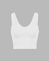 Oxyn Scoop Neck Ribbed Tank Top