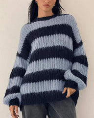 Retro Striped Loose Sweater