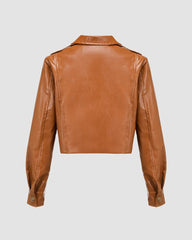 Steamworks Pleather Cropped Jacket