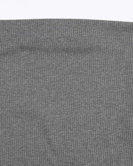 Slanted Shoulder Irregular Hem Ribbed Tee