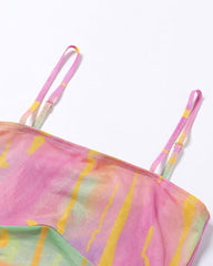 Rainbow Printed Long Sleeved Two-Piece Top