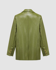 Taera Fairy PU Leather Coat