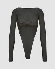 Bralet Long-sleeve Mesh Bodysuit