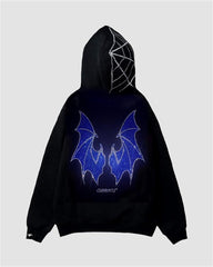 Halloween Bat Rhinestones Hoodie