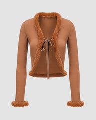 Astral Fuzz Cropped Cardigan