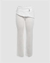 Turned Waist Belt Knit Pants
