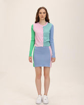 Tricolor Patchwork Skirt