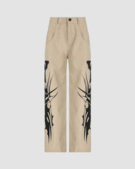 Grunge Graphics Parachute Pants