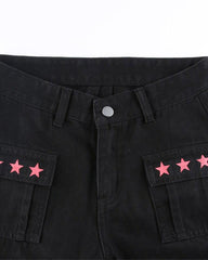 Dimwater Star Flared Cargo Pants