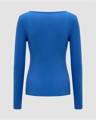 Button Long Sleeve Ribbed Top