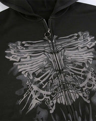 Crux Heart Grunge Zip Jacket