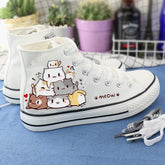Cute Kawaii Cats Student High Top Canvas
