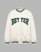 Better Study Quilted Bomber Jacket