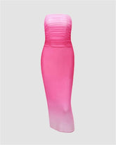 Spring Gradient Bandeau Dress