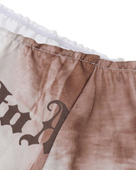 Heart Print Off-Shoulder Long Sleeve T-Shirt