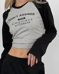 DON'T ANSWER Slogan T-Shirt