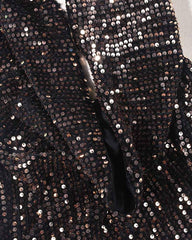 Shining Halter Bodycon Dress with Hood