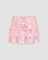 Trifle Ruffled Sequin Skirt