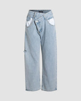 Klingon Contrasting Denim Jeans