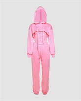 Hoodied Croset Track Three Piece Coord Set