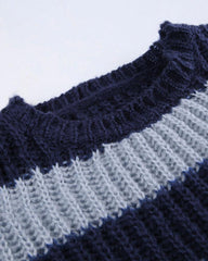 Retro Striped Loose Sweater