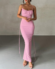 Charlize Backless Empire Maxi Dress