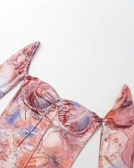 Vintage Printed Strap Dress