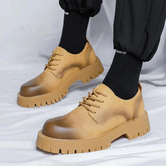 Gold Leather Shoes