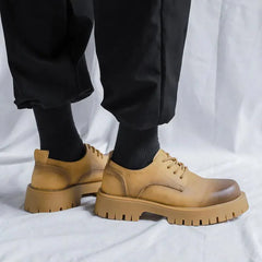 Gold Leather Shoes