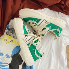 Harajuku His & Her Canvas Shoes Matching Shoes for Couples
