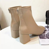 Chunky-Heeled Mid-Heel Boots