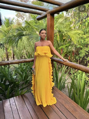 Wrap-Around Full-Skirted Dress