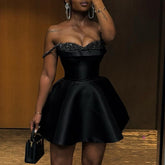 Strapless Halter-Neck Dress