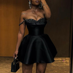 Strapless Halter-Neck Dress