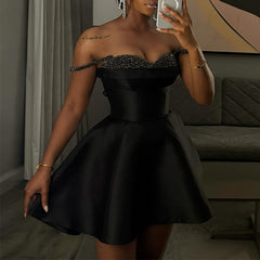 Strapless Halter-Neck Dress