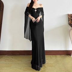 One-Shoulder Fitted Waist Dress