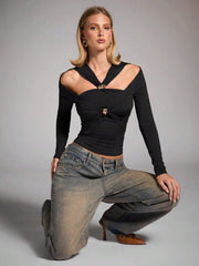 Off-The-Shoulder T-Shirt Top